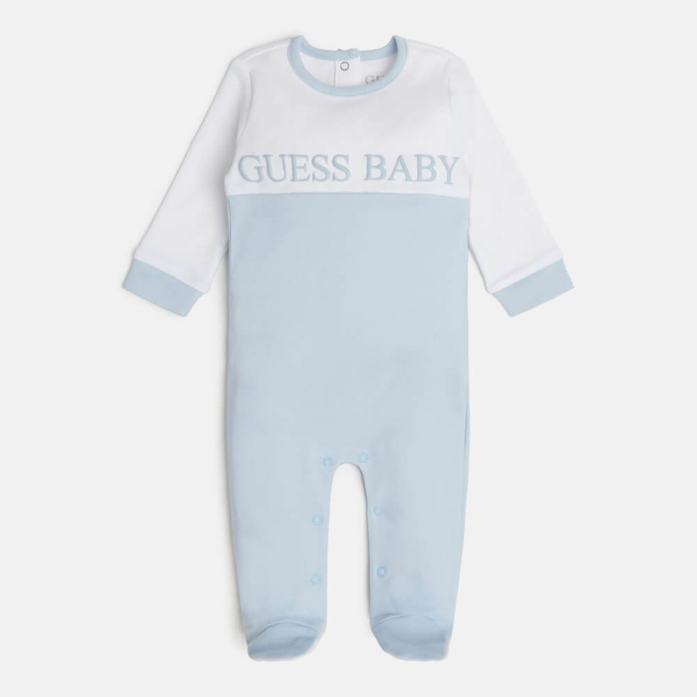 Guess Baby Boys Blue & White Babysuit