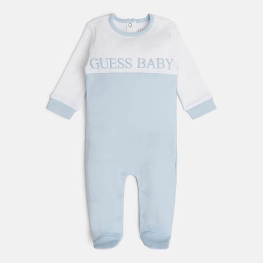 Guess Baby Boys Blue & White Babysuit