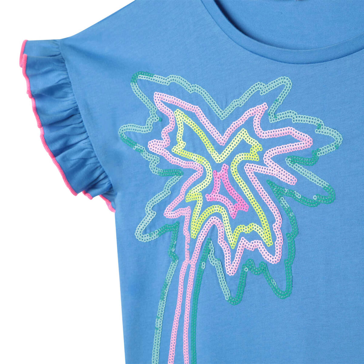 Billieblush Girls Blue Short Sleeved Jersey Dress