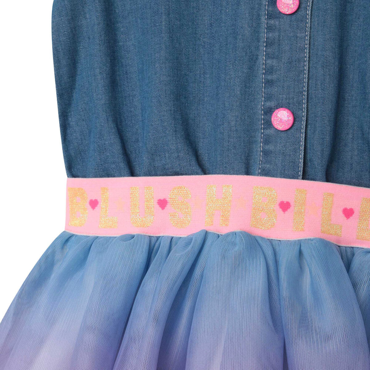 Billieblush Girls Blue Short Sleeved Dress