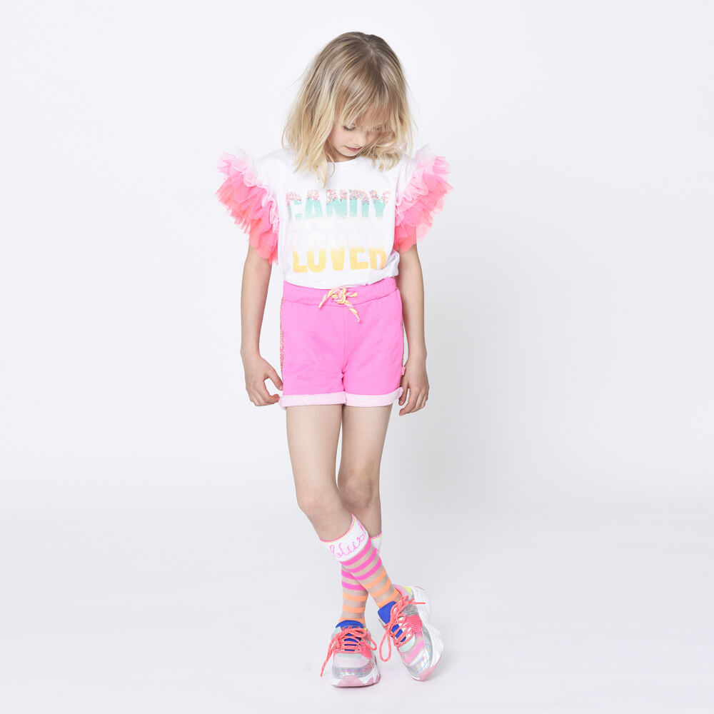 Billieblush Girls White T-Shirt With Candy Lover Writing