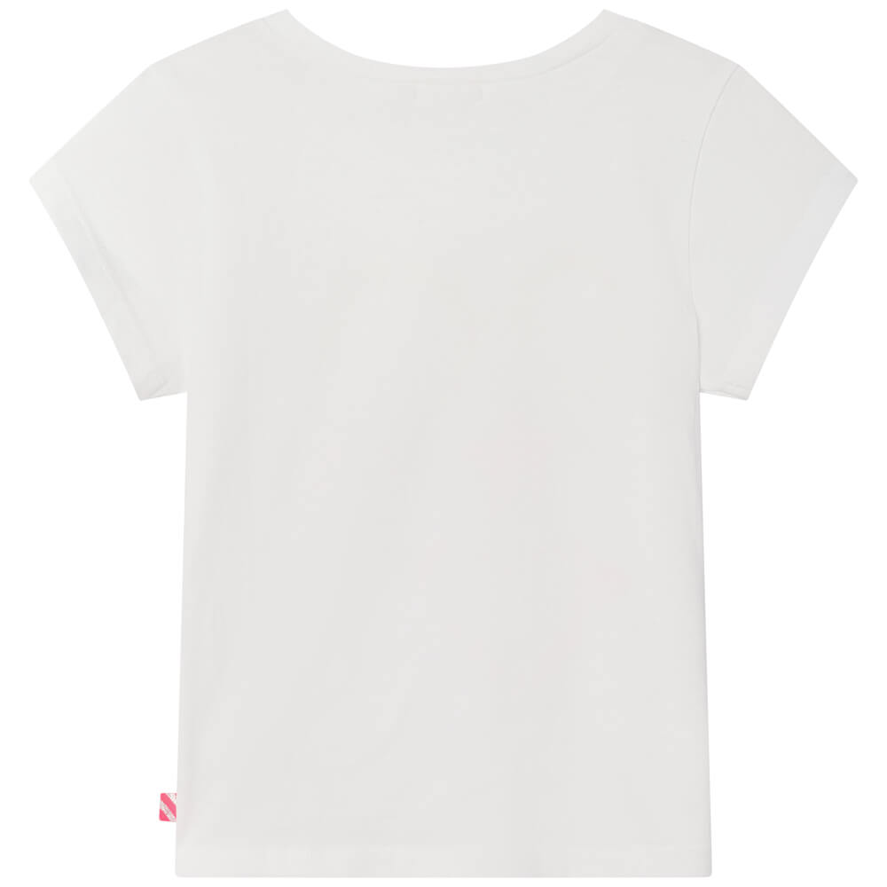 Billieblush Girls White T-Shirt With Heart And Star Design