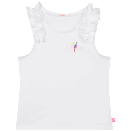 Billieblush Girls White Tank Top