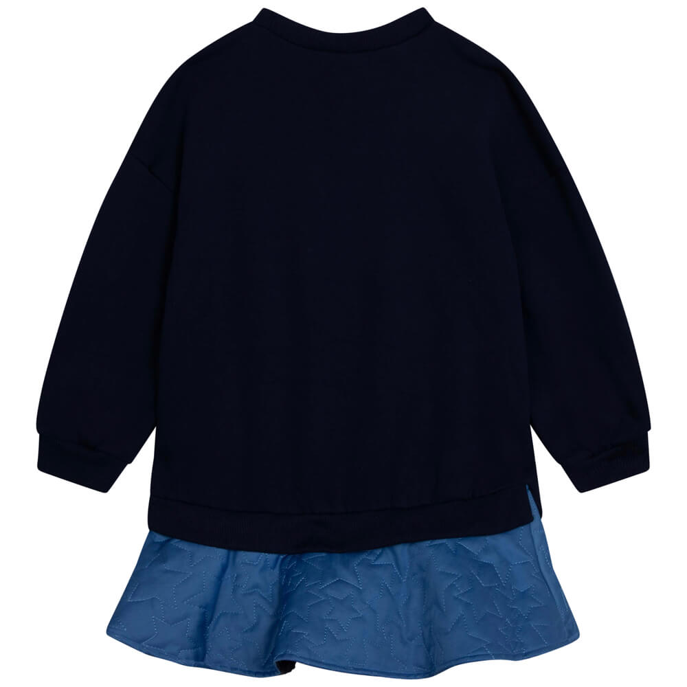 Billieblush Girls Navy Cotton Fleece Dress