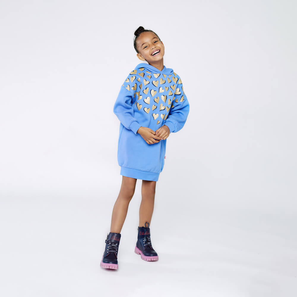 Billieblush Girls Blue Hooded Dress