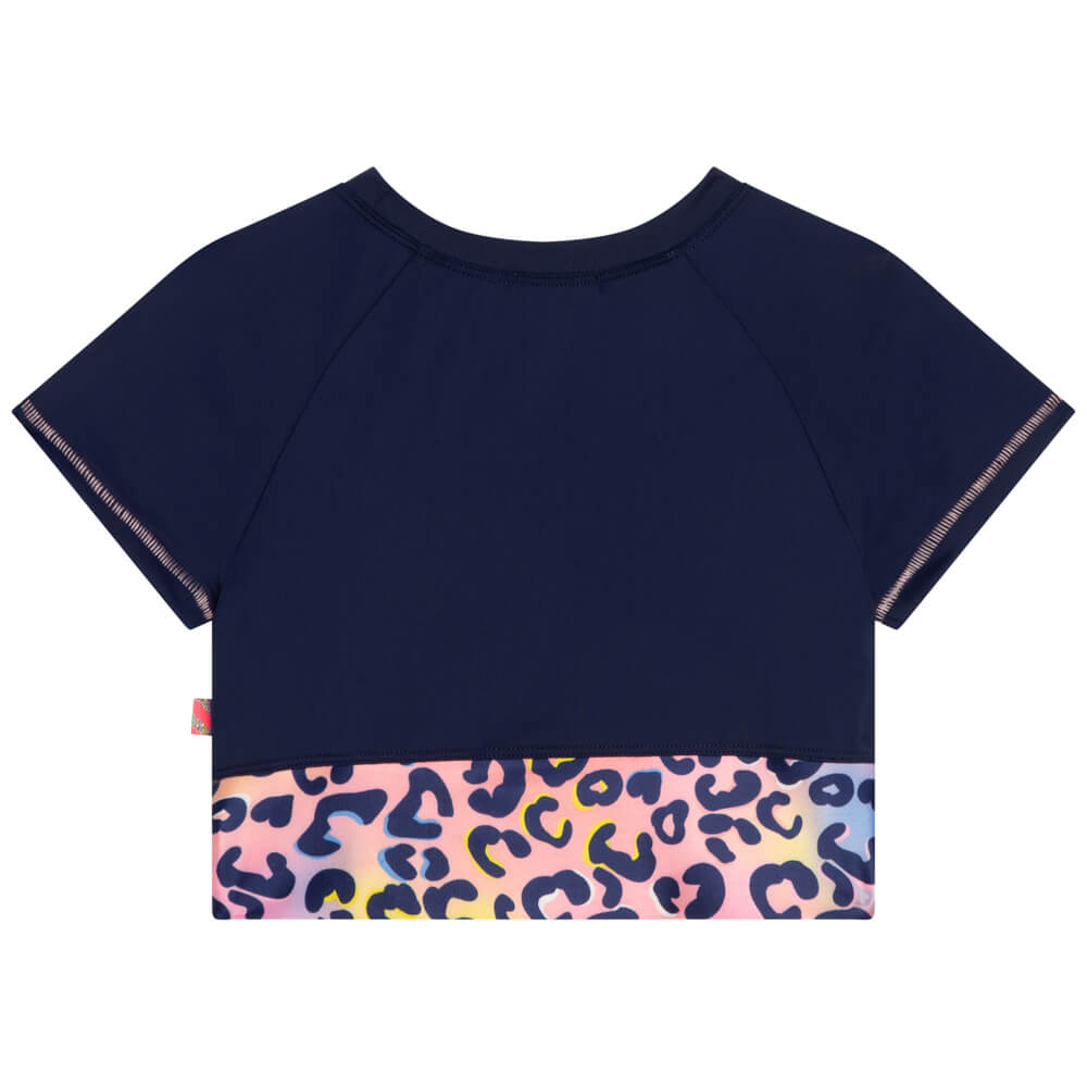 Billieblush Girls Navy Short Sleeves Tee-Shirt