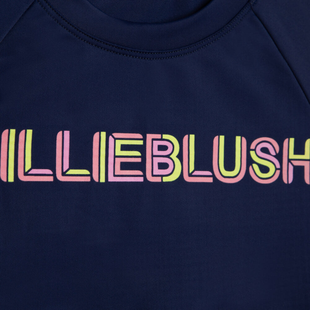 Billieblush Girls Navy Short Sleeves Tee-Shirt