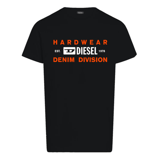 Diesel Boys Black T-Shirt With Double Diesel Logo