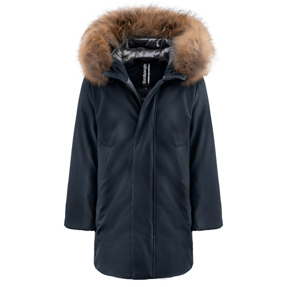 Bomboogie Kids, Boys Long Parka Jacket with Fur Hood
