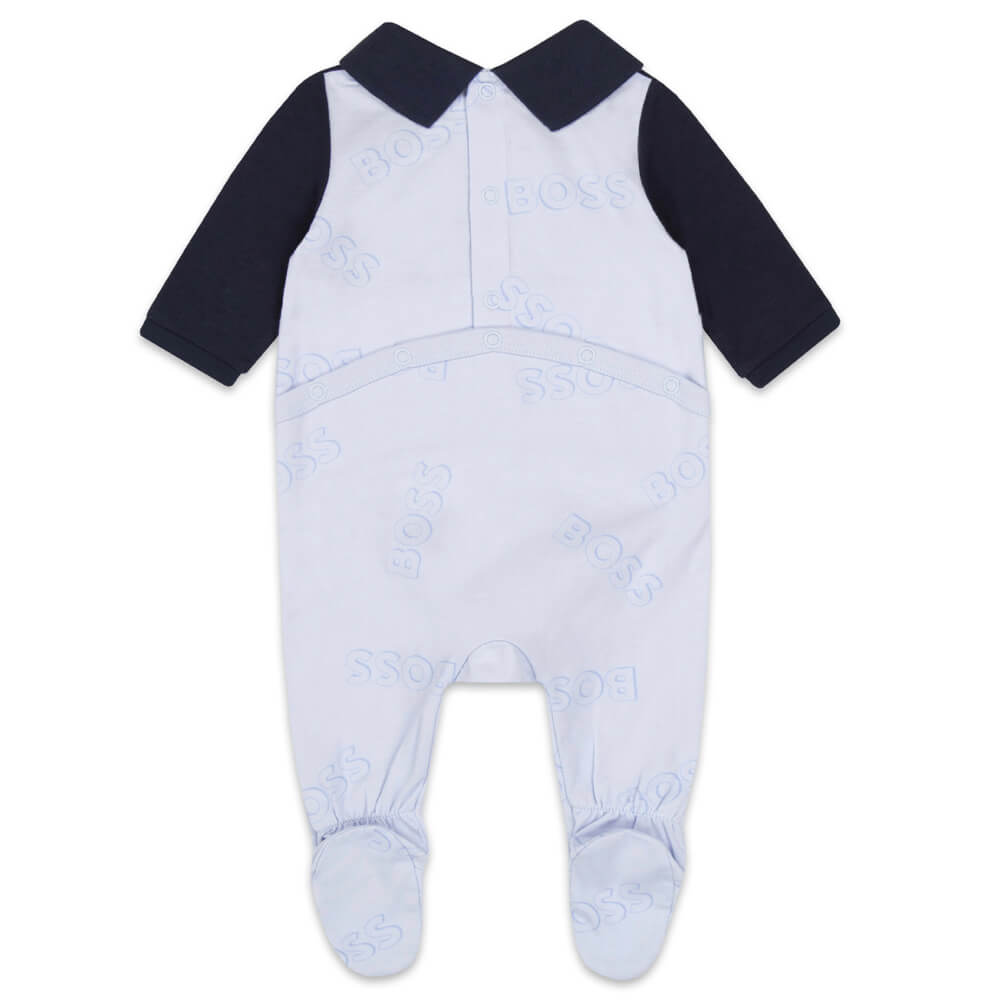 Boss Kidswear Baby Boys Blue Babysuit & Bib