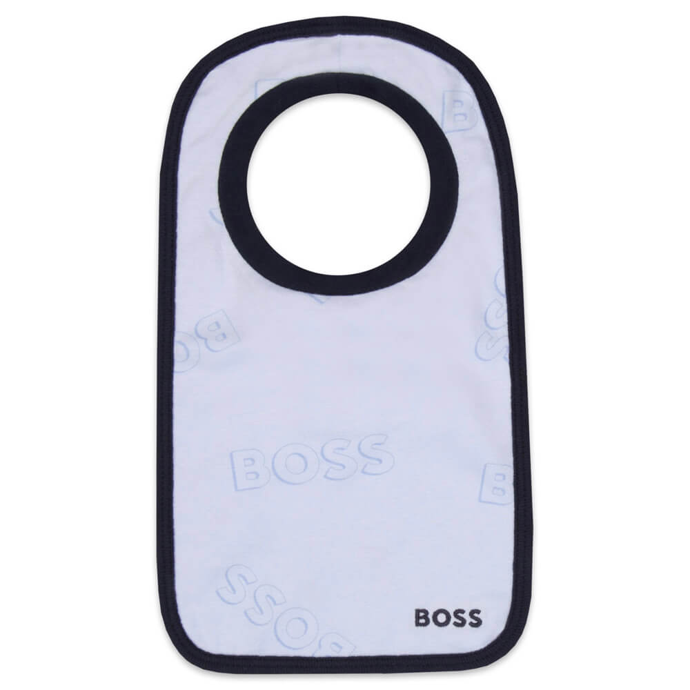 Boss Kidswear Baby Boys Blue Babysuit & Bib