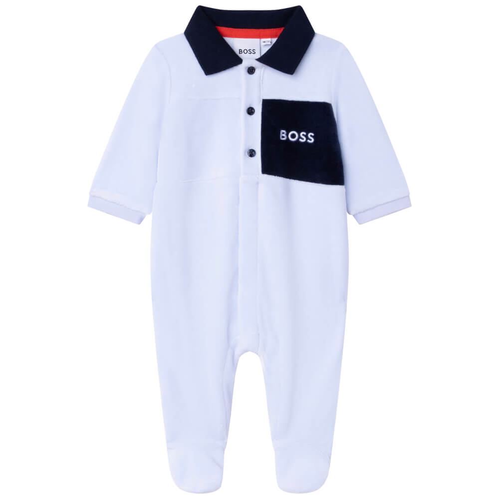 Boss Kidswear Baby Boys Blue Babysuit