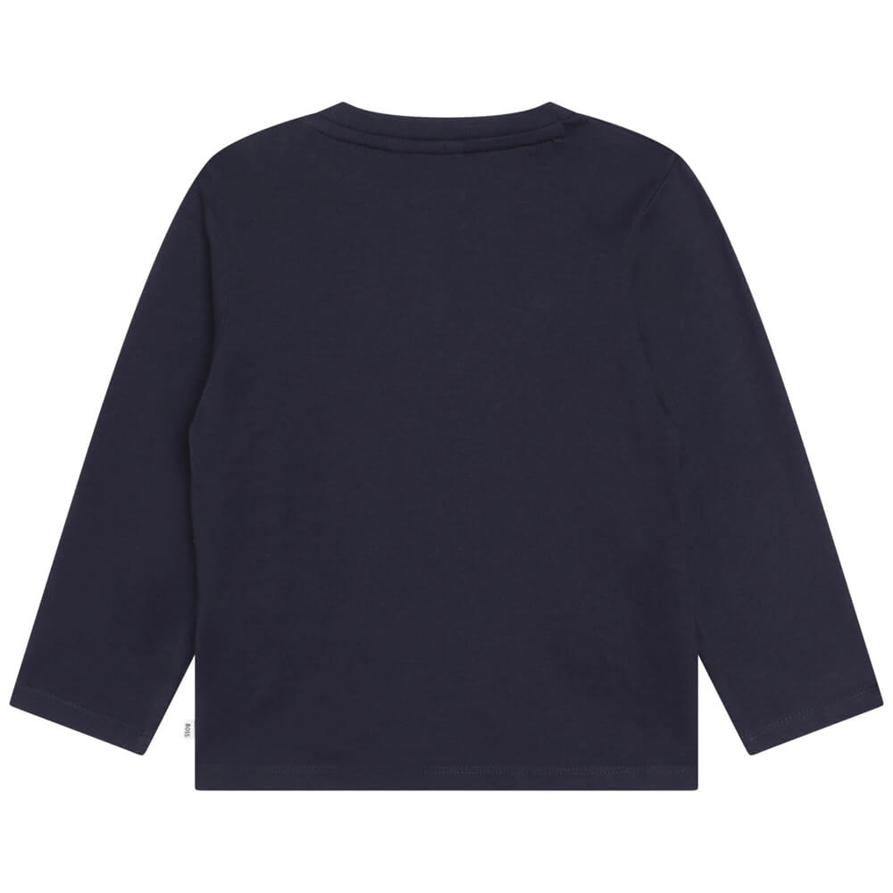 Boss Kidswear Baby Boys Navy Long Sleeves T-Shirt