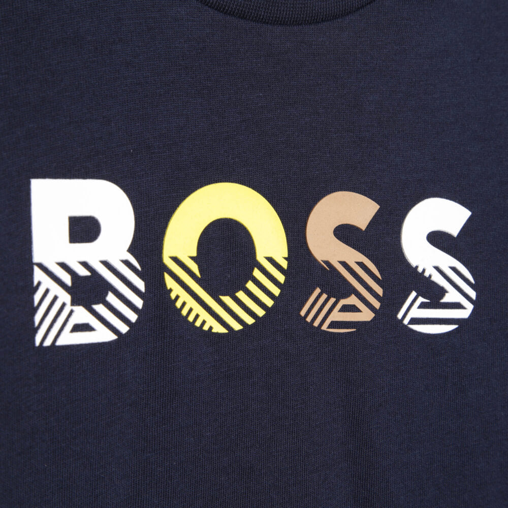 Boss Kidswear Baby Boys Navy Long Sleeves T-Shirt