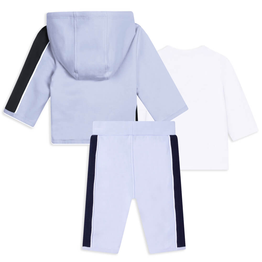 Boss Kidswear Baby Boys Blue T-Shirt Trousers & Cardigan Set