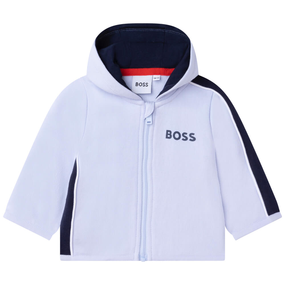 Boss Kidswear Baby Boys Blue T-Shirt Trousers & Cardigan Set