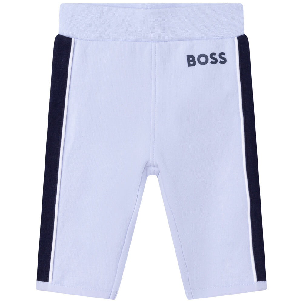 Boss Kidswear Baby Boys Blue T-Shirt Trousers & Cardigan Set