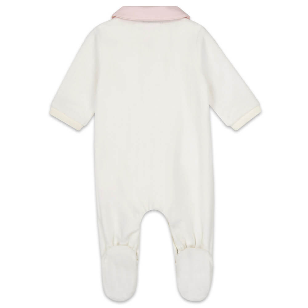 Boss Kidswear Baby Girls White Babysuit & Headband