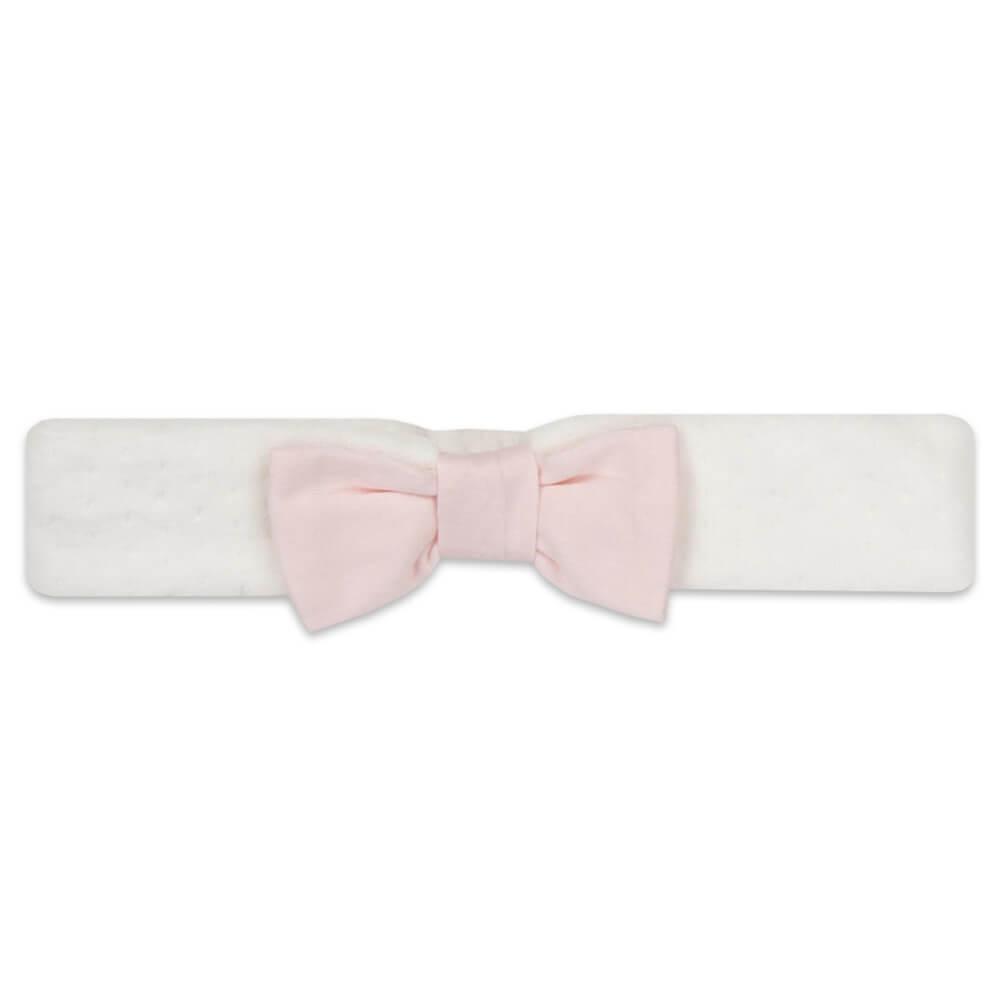 Boss Kidswear Baby Girls White Babysuit & Headband