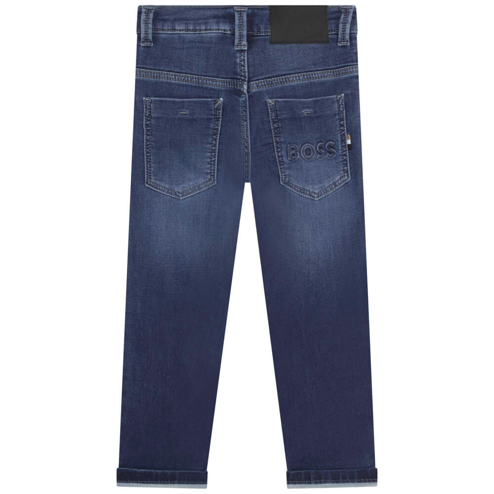 Boss Kidswear Boys Navy Denim Trousers