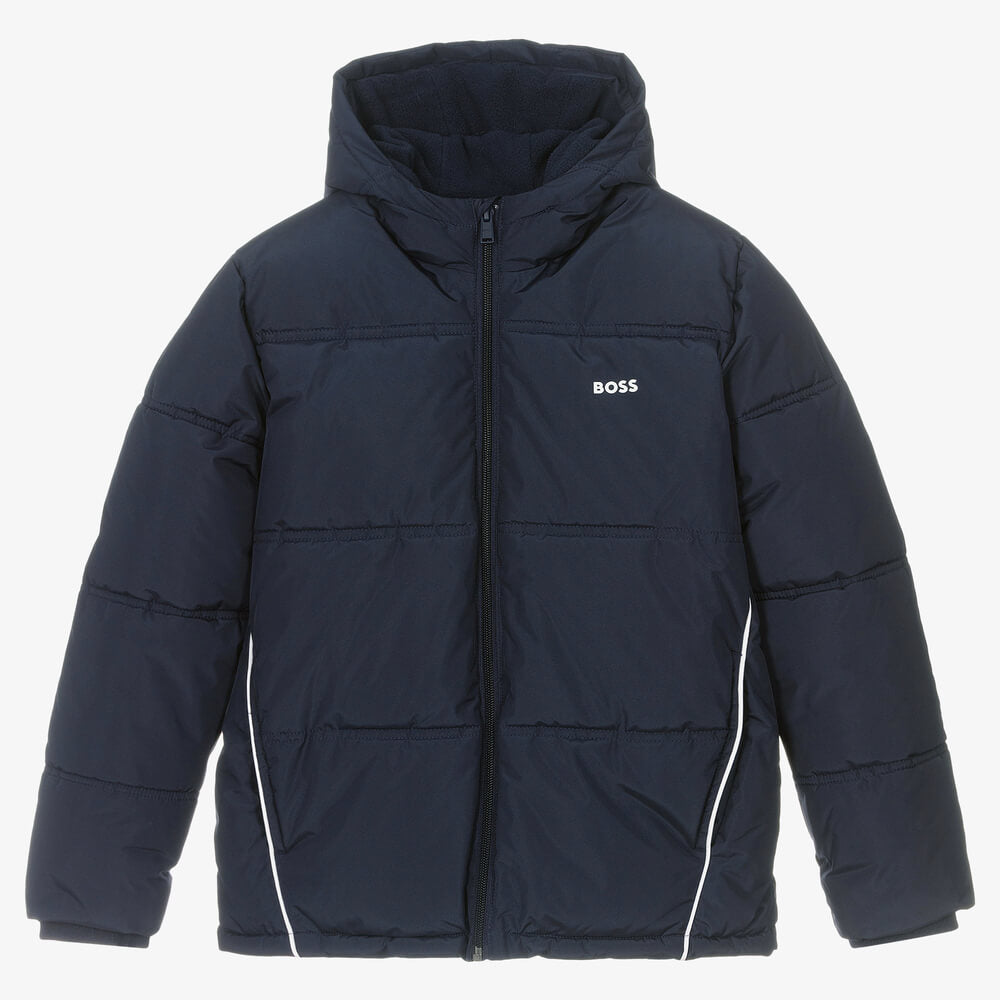 Boss Kidswear Boys Navy Puffer Jacket