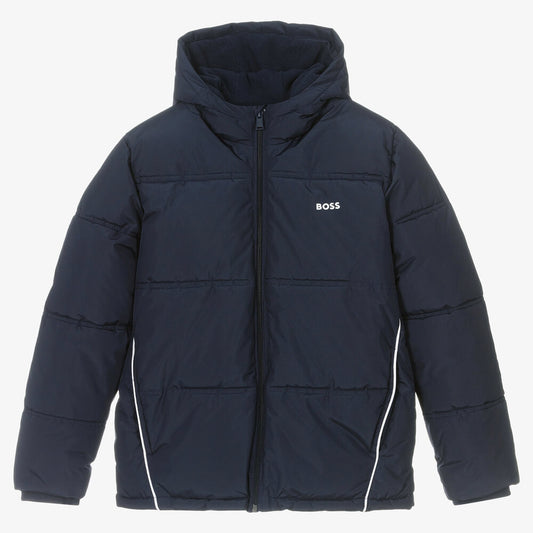 Boss Kidswear Boys Navy Puffer Jacket