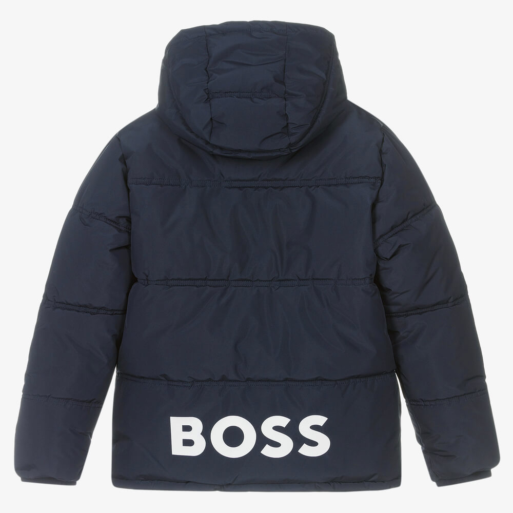 Boss Kidswear Boys Navy Puffer Jacket