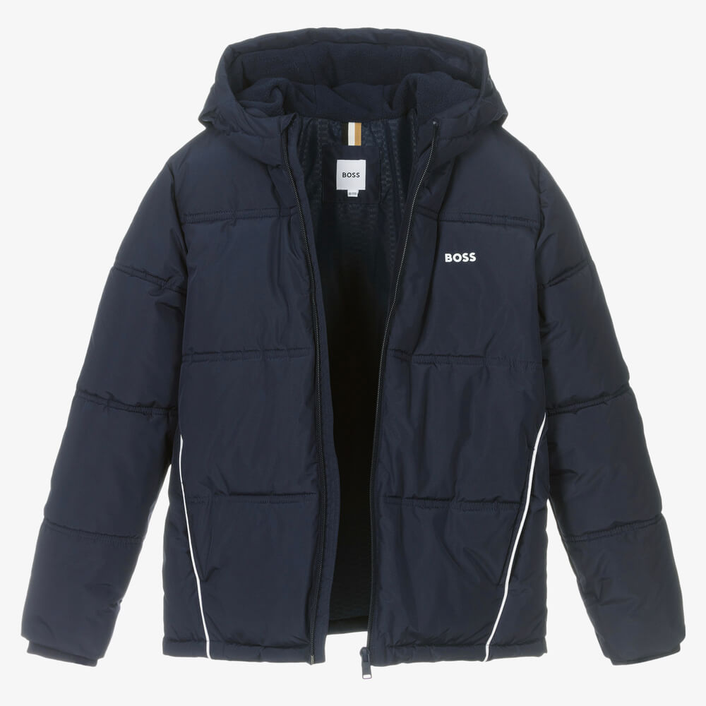 Boss Kidswear Boys Navy Puffer Jacket
