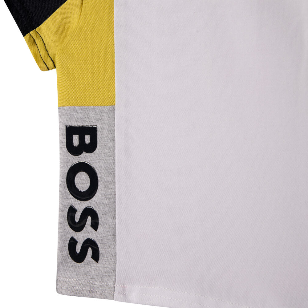 Boss Kidswear Boys White Short Sleeves Cotton Rich T-Shirt