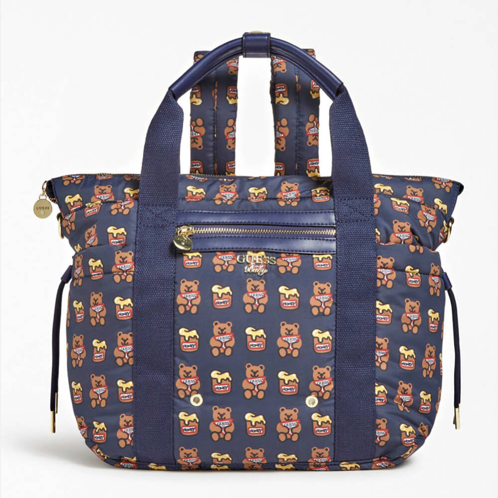 Guess Unisex Brown & Multi-colour Babys Changing Bag With Mat