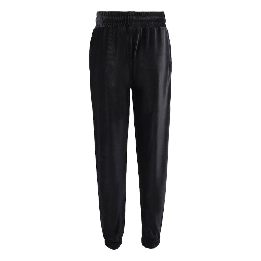 Juicy Couture Girls Black Corduroy Velour Joggers