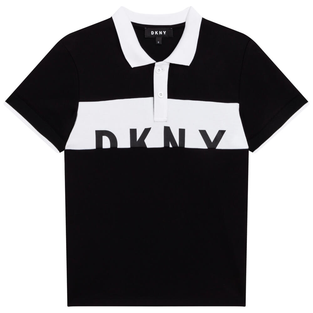 DKNY Boys, Short Sleeve Polo, Black