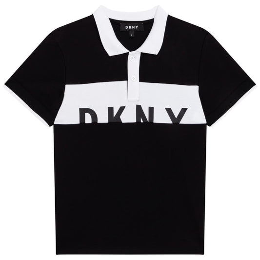 DKNY Boys, Short Sleeve Polo, Black