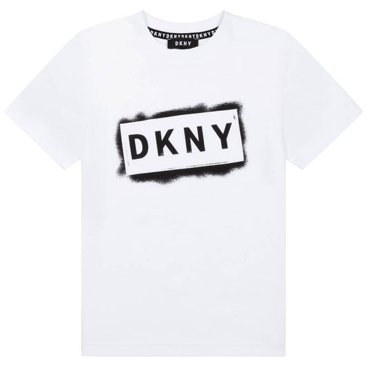 DKNY Boys, Short Sleeves T-Shirt With Logo, White