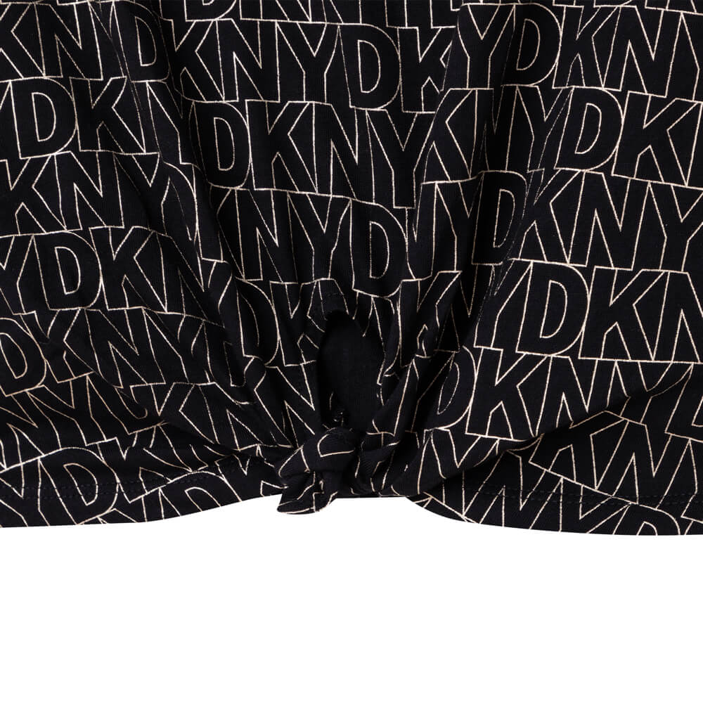 DKNY Girls, Fancy T-Shirt, Black Yellow