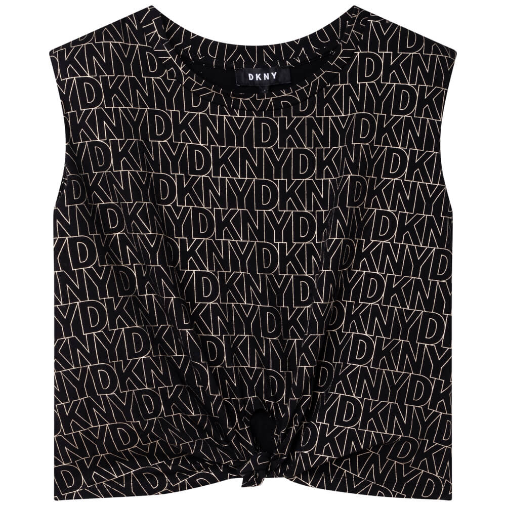 DKNY Girls, Fancy T-Shirt, Black Yellow