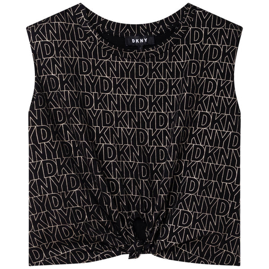 DKNY Girls, Fancy T-Shirt, Black Yellow
