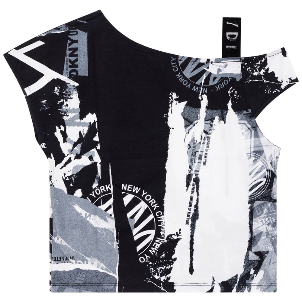 DKNY Girls, Fancy T-Shirt, White Black