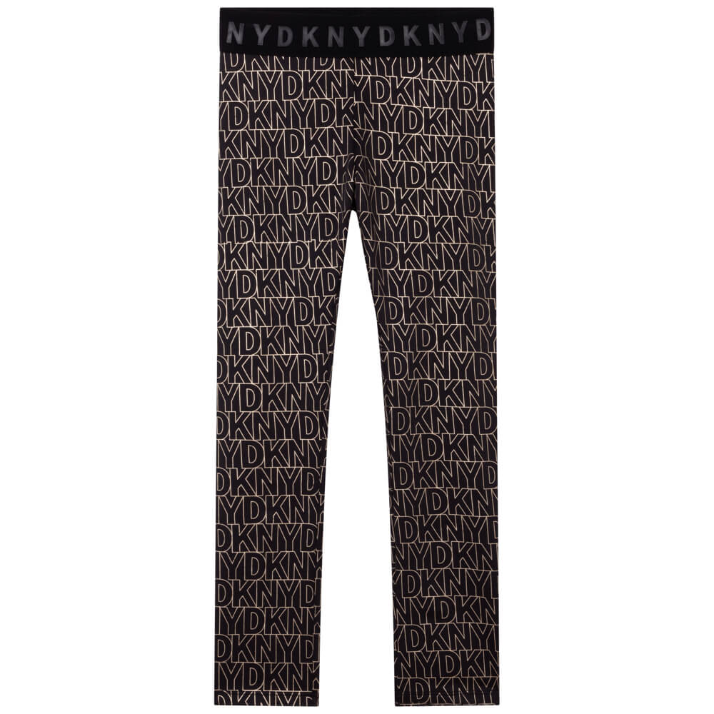 DKNY Girls, Leggings, Black Yellow