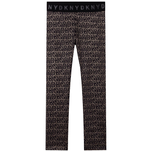 DKNY Girls, Leggings, Black Yellow