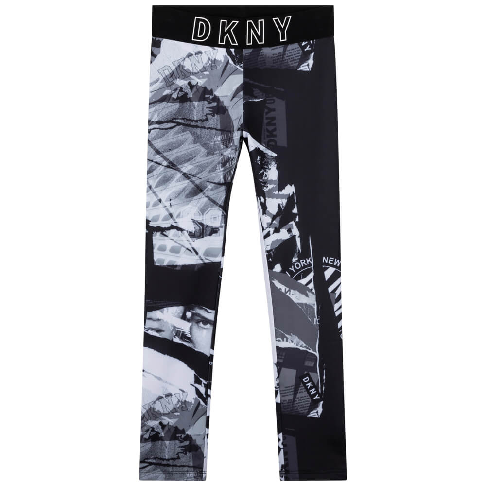 DKNY Girls, Leggings, White Black