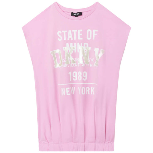 DKNY Girls, Short Sleeved Dress, Pink