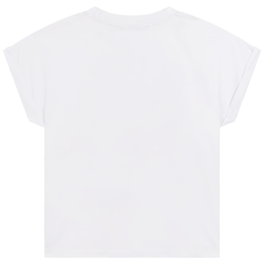 DKNY Girls, Short Sleeves Tee-Shirt, White Red