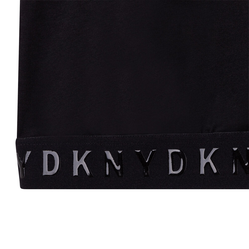 DKNY Girls, Sleeve Dress With Logo, Black