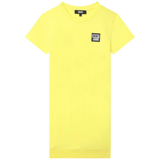 DKNY Kids, Girls, Short Sleeved Dress, Yellow