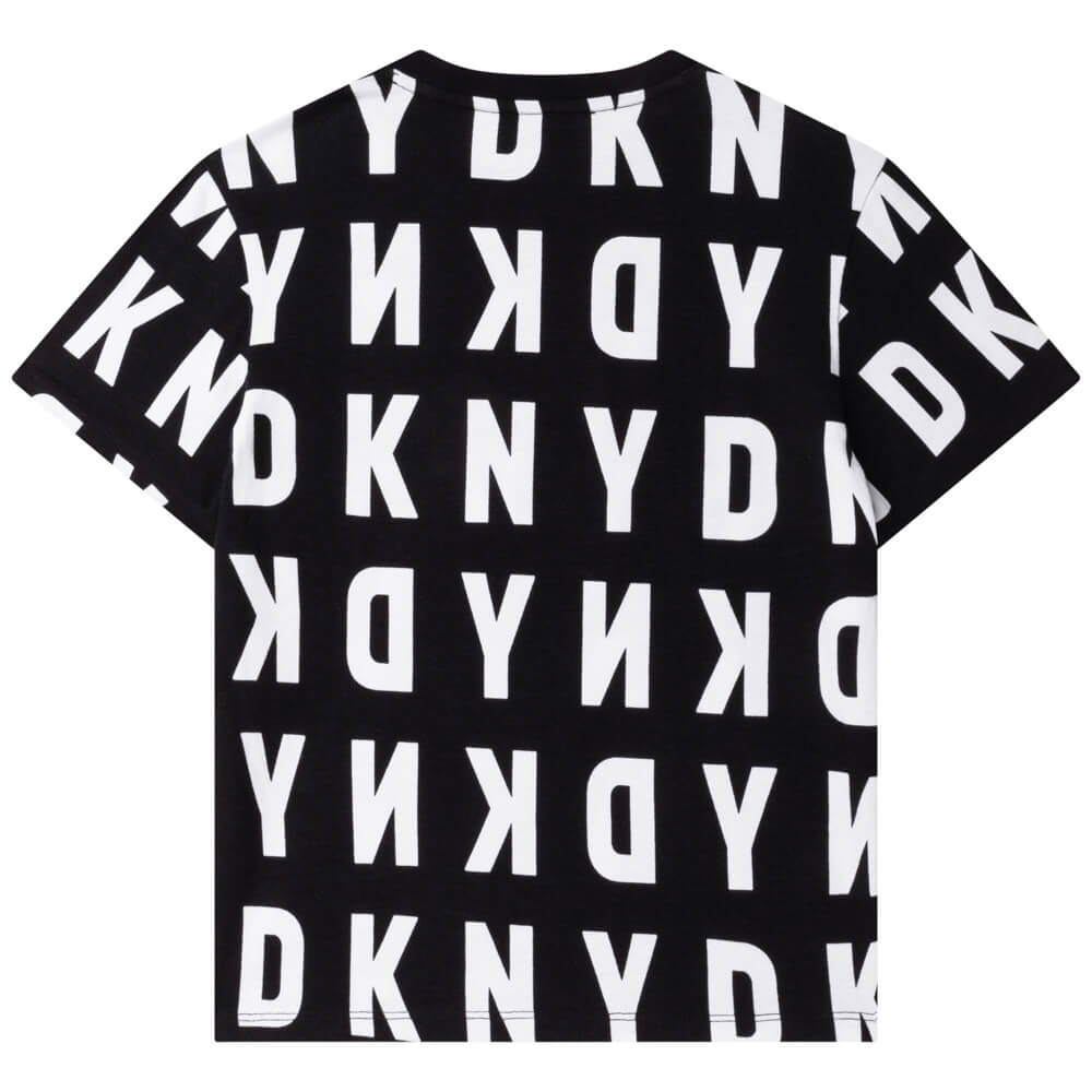 DKNY Kidswear, Boys Short Sleeves T-Shirt, Black & White