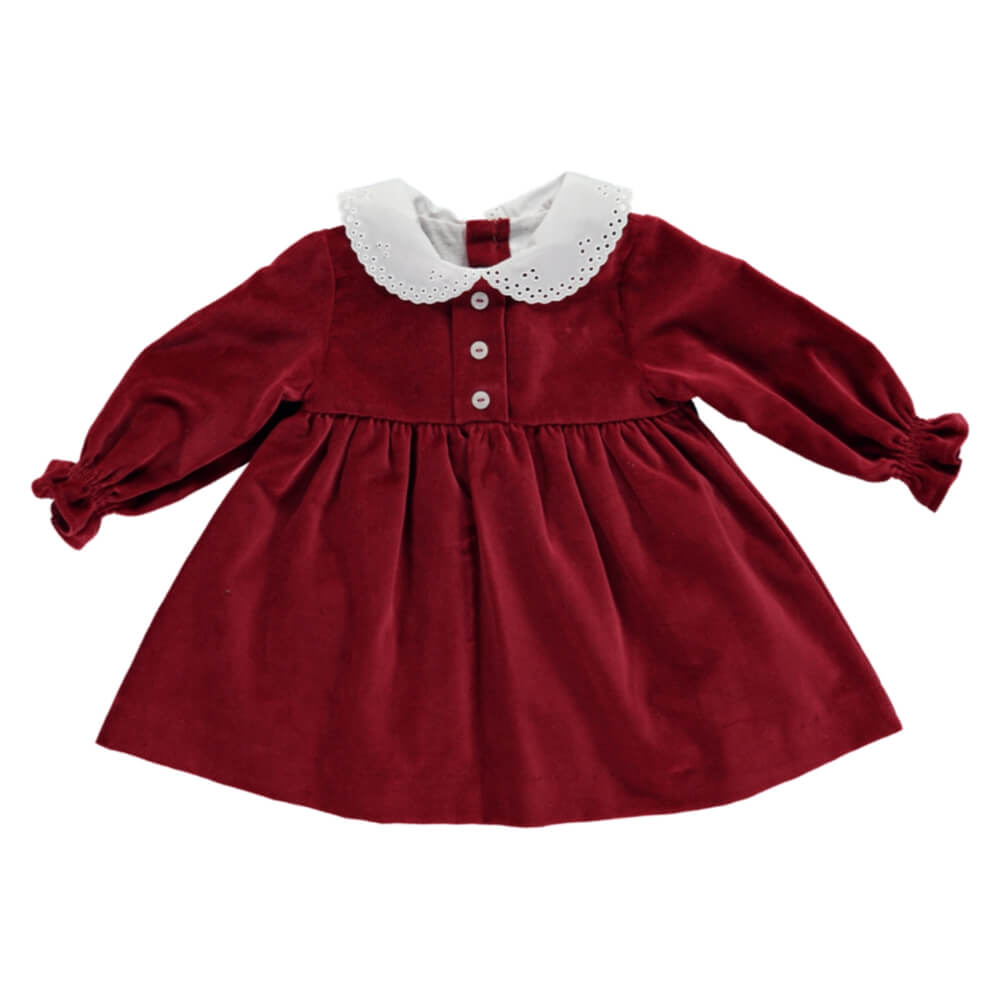 Deolinda Baby Girls Maroon Dress