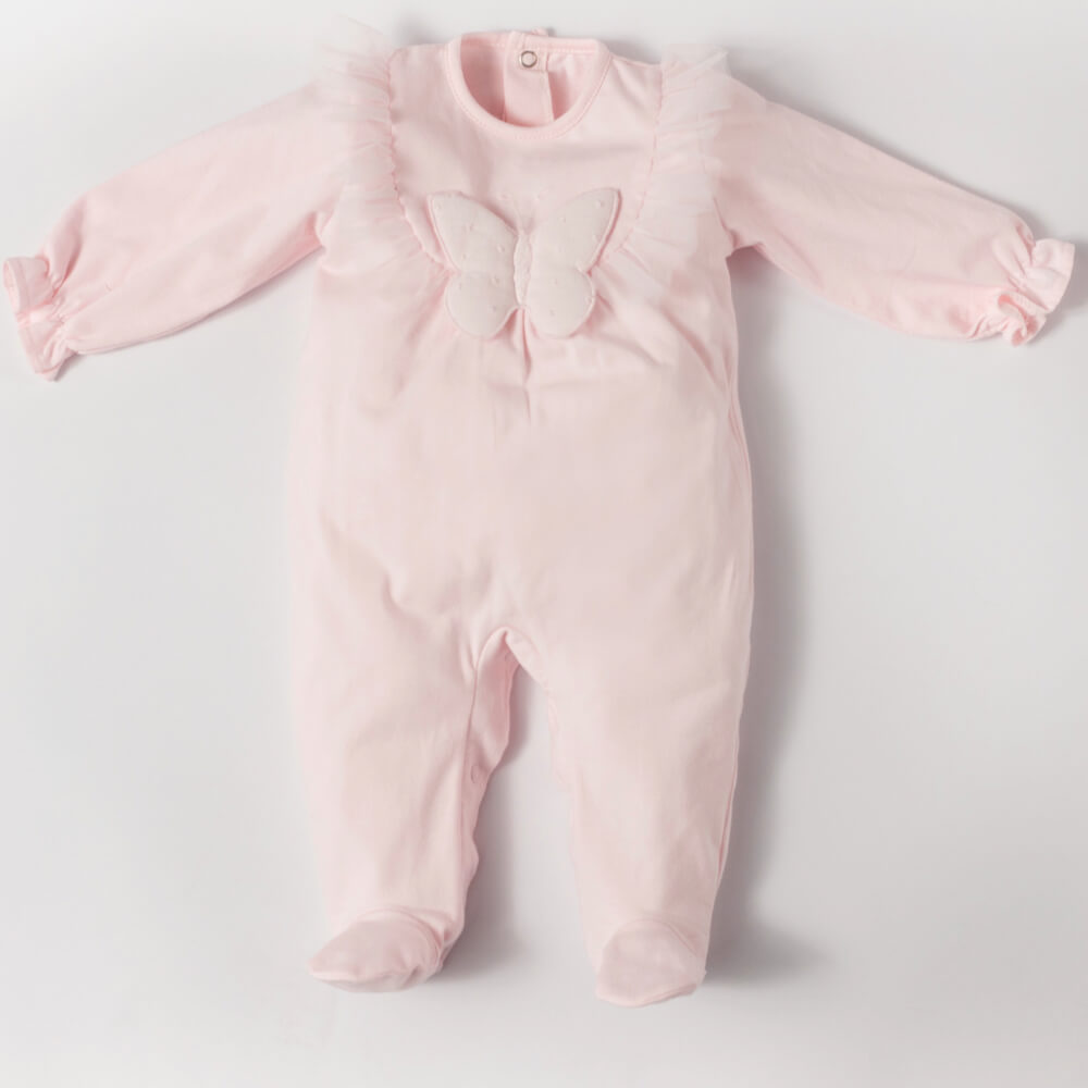 Deolinda Baby Girls Pink All in One Babysuit