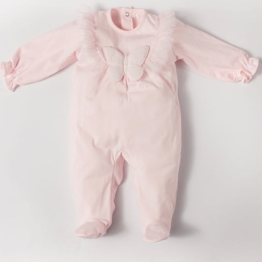 Deolinda Baby Girls Pink All in One Babysuit