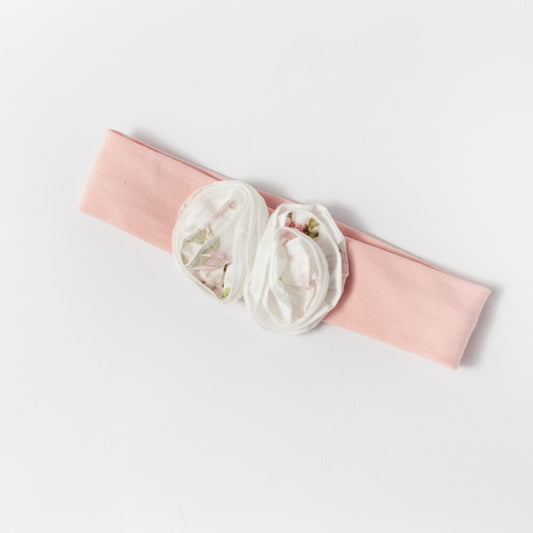 Deolinda Baby Girls Pink Flower Patterned Headband